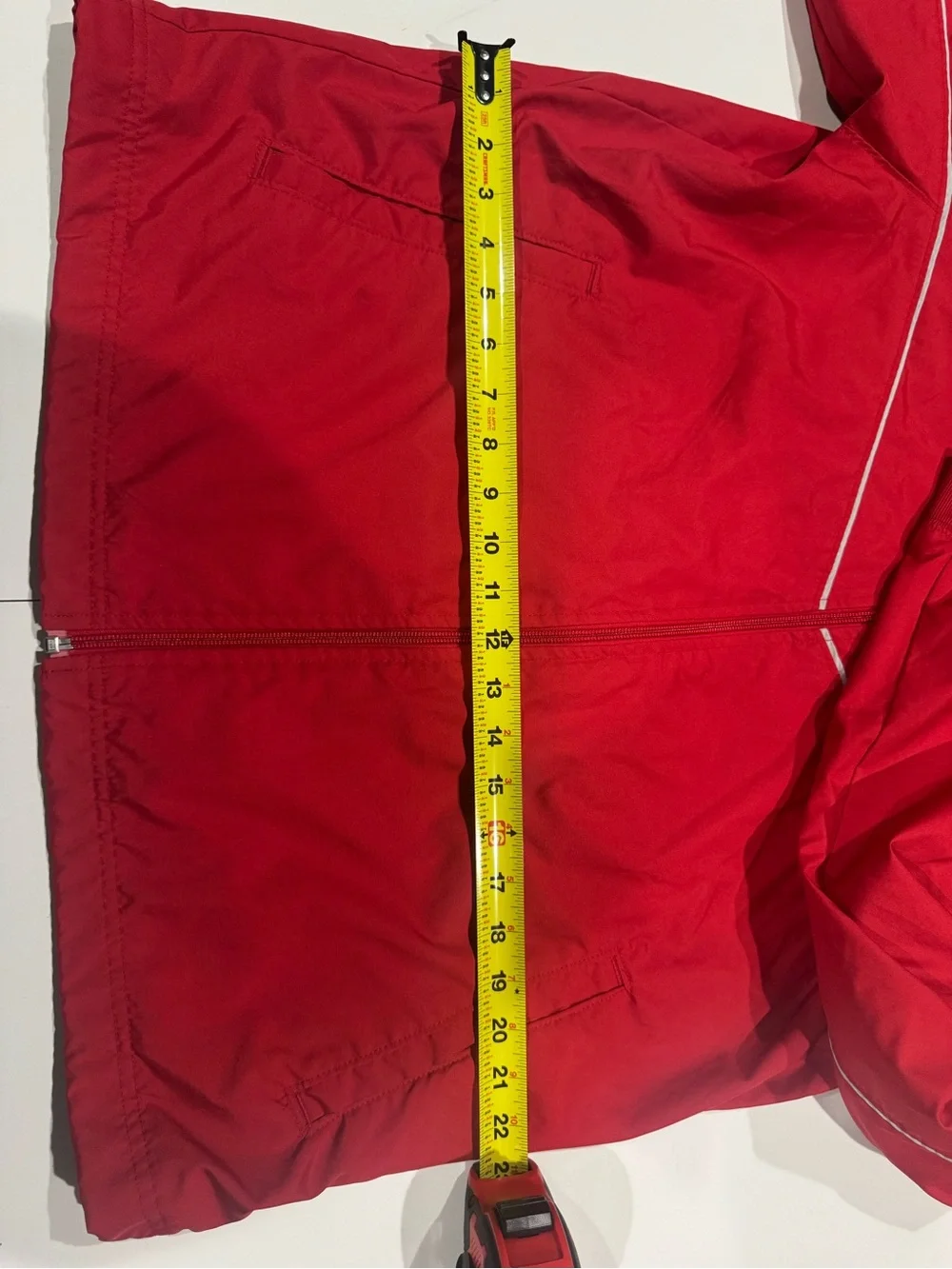 Nike Red Athletic Track Jacket with White Swoosh Size Large